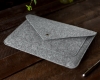 Чехол для ноутбука Gmakin для Macbook Air/Pro 13,3 светло-серый, на кнопке (GM07) мал.9