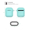 New Airpods Silicon case with hook sea blue (in box) мал.4