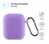 Airpods 2 Ultrathin Silicon case with hook Purple (in box) мал.2