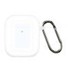 Airpods 2 Ultrathin Silicon case with hook Transparent (in box) мал.1