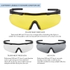 Тактичні захисні окуляри Xaegistac із 3 лінзами (Black Frame) мал.3