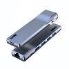 Хаб USB-C ArmorStandart For MacBook M-Series HD4K+LAN+PD+3USB+TF/SDcard Gray (ARM69367) мал.1
