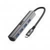 Хаб USB-C ArmorStandart Type-C to 4USB Gray (ARM69364) мал.1
