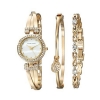 Жіночий годинник Anne Klein Premium Crystal Accented Bangle Watch and Bracelet Set (AK/1868GBST) мал.1