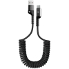 Кабель ArmorStandart AR17 Spiral USB-A to USB-C 2.4A 1m Black (ARM75390) мал.1