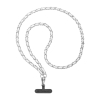 Ремінець для смартфону ArmorStandart Chain link Polished Silver with White Leather (ARM77034) мал.1