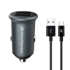 Автомобільний зарядний пристрій ArmorStandart 2xUSB QC3.0 Grey + кабель USB-C (ARM82459) мал.1