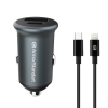 АЗП ArmorStandart USB Type-C PD20W + USB QC 3.0 Grey + кабель Lightning (ARM82460) мал.1