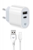 Мережевий зарядний пристрій MadeInFuture MFS12 12W A+C + кабель USB-A to USB-C White (MIF82822) мал.1