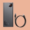 УМБ Baseus Adaman Metal Digital Display Quick Charge Power Bank 65W 20000mAh Blue (PPIMDA-D03) мал.10