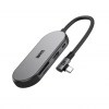 Хаб USB-C ArmorStandart Angle Type-C to HD4K+LAN+PD+2USB+TF/SDcard Grey (ARM86022) мал.1