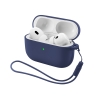 Чохол ArmorStandart Silicone Case with straps для Apple Airpods Pro 3 Dark Blue (ARM88292) мал.1