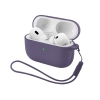 Чохол ArmorStandart Silicone Case with straps для Apple Airpods Pro 3 Dark Purple (ARM88294) мал.1