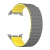 Ремінець ArmorStandart MagLink для Samsung Galaxy Watch 8 / 8 Classic Grey Yellow (silver connector) (ARM89079) мал.1